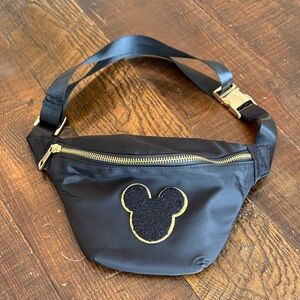 Black and Gold Mickey Mouse Belt Bag